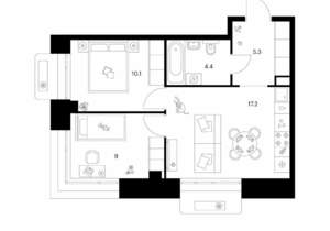 2-к квартира, вторичка, 46м2, 9/26 этаж