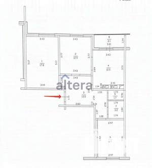 3-к квартира, вторичка, 73м2, 7/20 этаж