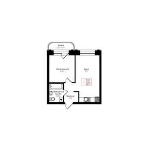 1-к квартира, вторичка, 36м2, 7/25 этаж