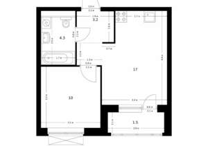 1-к квартира, вторичка, 36м2, 2/14 этаж