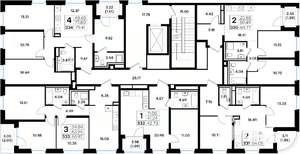 3-к квартира, вторичка, 66м2, 4/8 этаж
