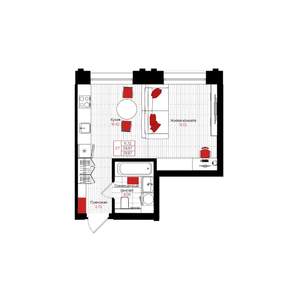 Студия квартира, вторичка, 30м2, 4/25 этаж