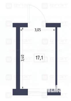 Студия квартира, вторичка, 17м2, 4/5 этаж
