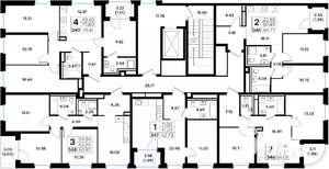 2-к квартира, вторичка, 54м2, 7/8 этаж