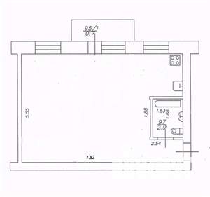1-к квартира, вторичка, 42м2, 3/5 этаж