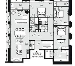 4-к квартира, сданный дом, 183м2, 4/4 этаж
