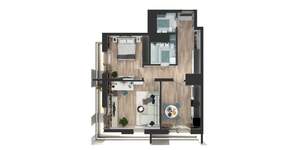 2-к квартира, вторичка, 61м2, 4/25 этаж