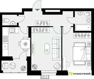 2-к квартира, вторичка, 57м2, 9/18 этаж