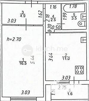 1-к квартира, вторичка, 38м2, 2/9 этаж