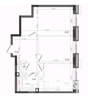 2-к квартира, вторичка, 66м2, 2/22 этаж