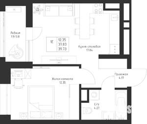 1-к квартира, вторичка, 40м2, 3/23 этаж