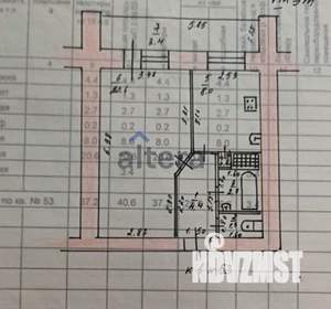 1-к квартира, вторичка, 37м2, 8/12 этаж