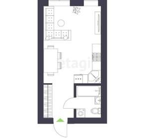 Студия квартира, вторичка, 15м2, 1/10 этаж