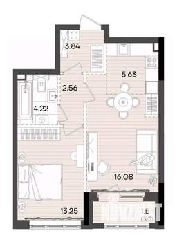 2-к квартира, вторичка, 47м2, 20/23 этаж
