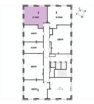 2-к квартира, вторичка, 53м2, 14/22 этаж