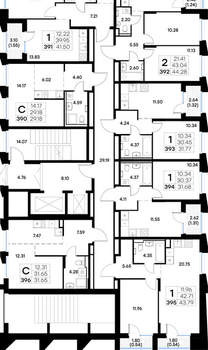 1-к квартира, вторичка, 44м2, 2/20 этаж