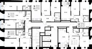 3-к квартира, строящийся дом, 79м2, 14/20 этаж