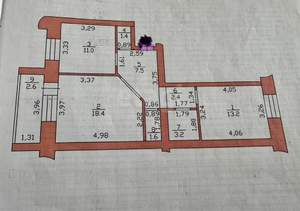 2-к квартира, вторичка, 59м2, 7/9 этаж