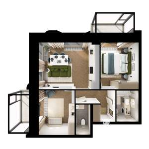 2-к квартира, вторичка, 53м2, 2/8 этаж