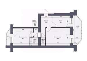 2-к квартира, вторичка, 60м2, 7/9 этаж