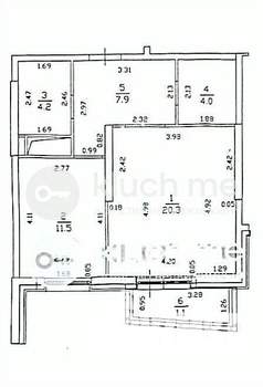 1-к квартира, вторичка, 48м2, 21/22 этаж