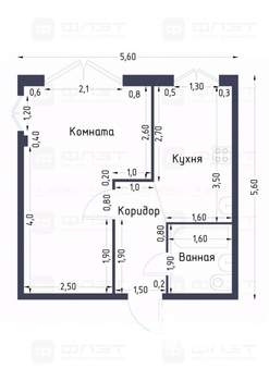 1-к квартира, вторичка, 30м2, 7/9 этаж