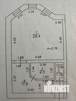 1-к квартира, вторичка, 47м2, 5/5 этаж
