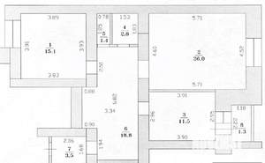 2-к квартира, вторичка, 79м2, 2/14 этаж