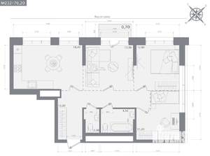 3-к квартира, строящийся дом, 76м2, 5/23 этаж