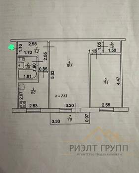 2-к квартира, вторичка, 46м2, 4/5 этаж