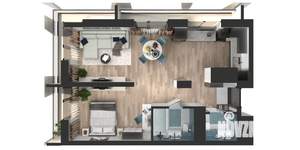 1-к квартира, вторичка, 57м2, 10/25 этаж