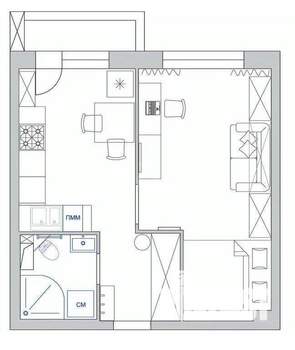 1-к квартира, вторичка, 45м2, 8/9 этаж