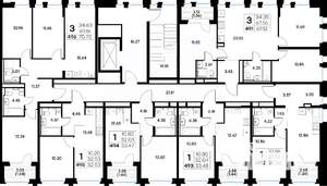 3-к квартира, вторичка, 69м2, 6/20 этаж