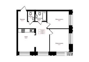 2-к квартира, вторичка, 61м2, 8/25 этаж