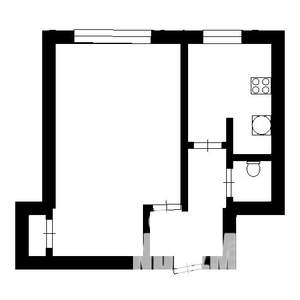 1-к квартира, вторичка, 27м2, 2/9 этаж