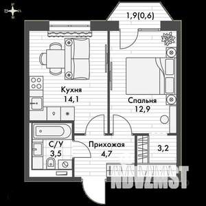 1-к квартира, вторичка, 39м2, 5/19 этаж