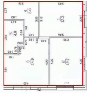 3-к квартира, вторичка, 52м2, 2/19 этаж