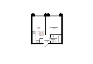 1-к квартира, вторичка, 35м2, 7/25 этаж