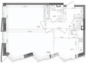 2-к квартира, вторичка, 61м2, 10/14 этаж