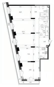 3-к квартира, вторичка, 134м2, 2/19 этаж