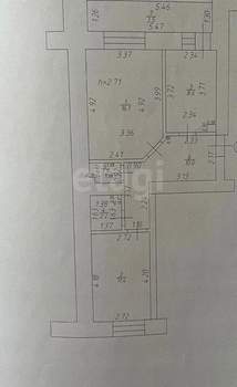 2-к квартира, сданный дом, 50м2, 6/9 этаж