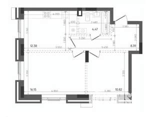 2-к квартира, вторичка, 52м2, 17/22 этаж