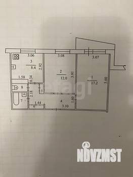 2-к квартира, вторичка, 50м2, 2/9 этаж