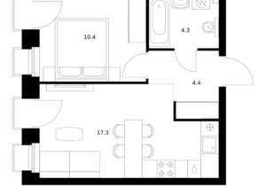 1-к квартира, вторичка, 36м2, 2/14 этаж
