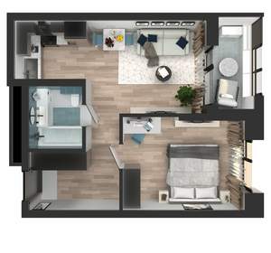 1-к квартира, вторичка, 43м2, 5/23 этаж