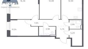 3-к квартира, вторичка, 75м2, 8/24 этаж
