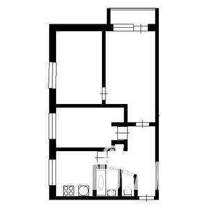 3-к квартира, вторичка, 55м2, 2/14 этаж