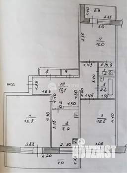 3-к квартира, вторичка, 66м2, 8/9 этаж