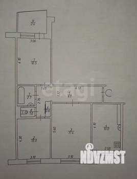 3-к квартира, вторичка, 66м2, 1/10 этаж