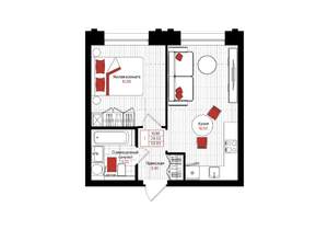 1-к квартира, вторичка, 35м2, 9/25 этаж